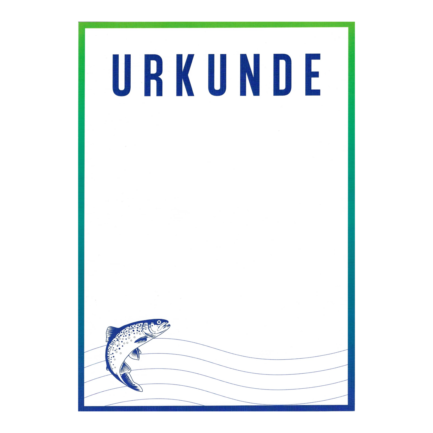 DAFV Urkunde "Forelle" (Urkundenpapier)