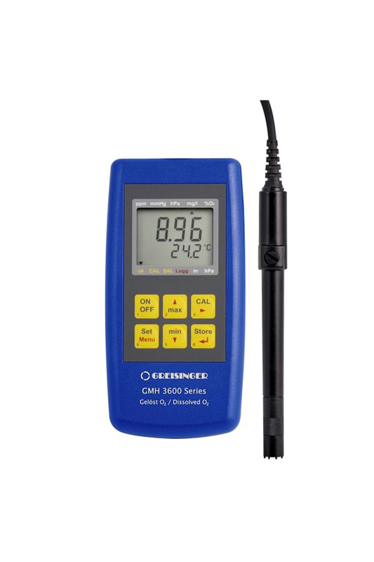 Greisinger GMH 3651-L30 Handmessgerät für gelösten Sauerstoff mit Datenlogger mit 30 m Kabel( 606106)