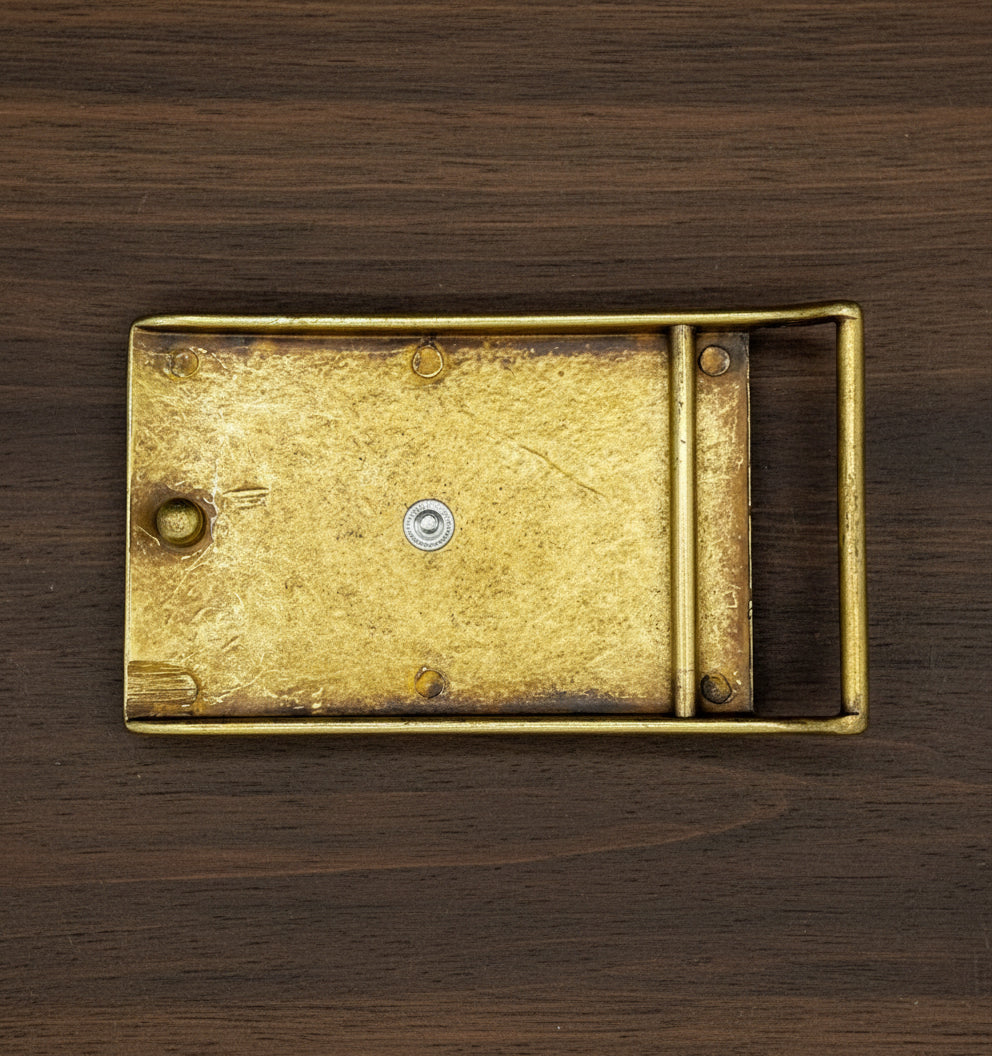 DAFV Gürtelschnalle in Altmessing für 4 cm breite Gürtel