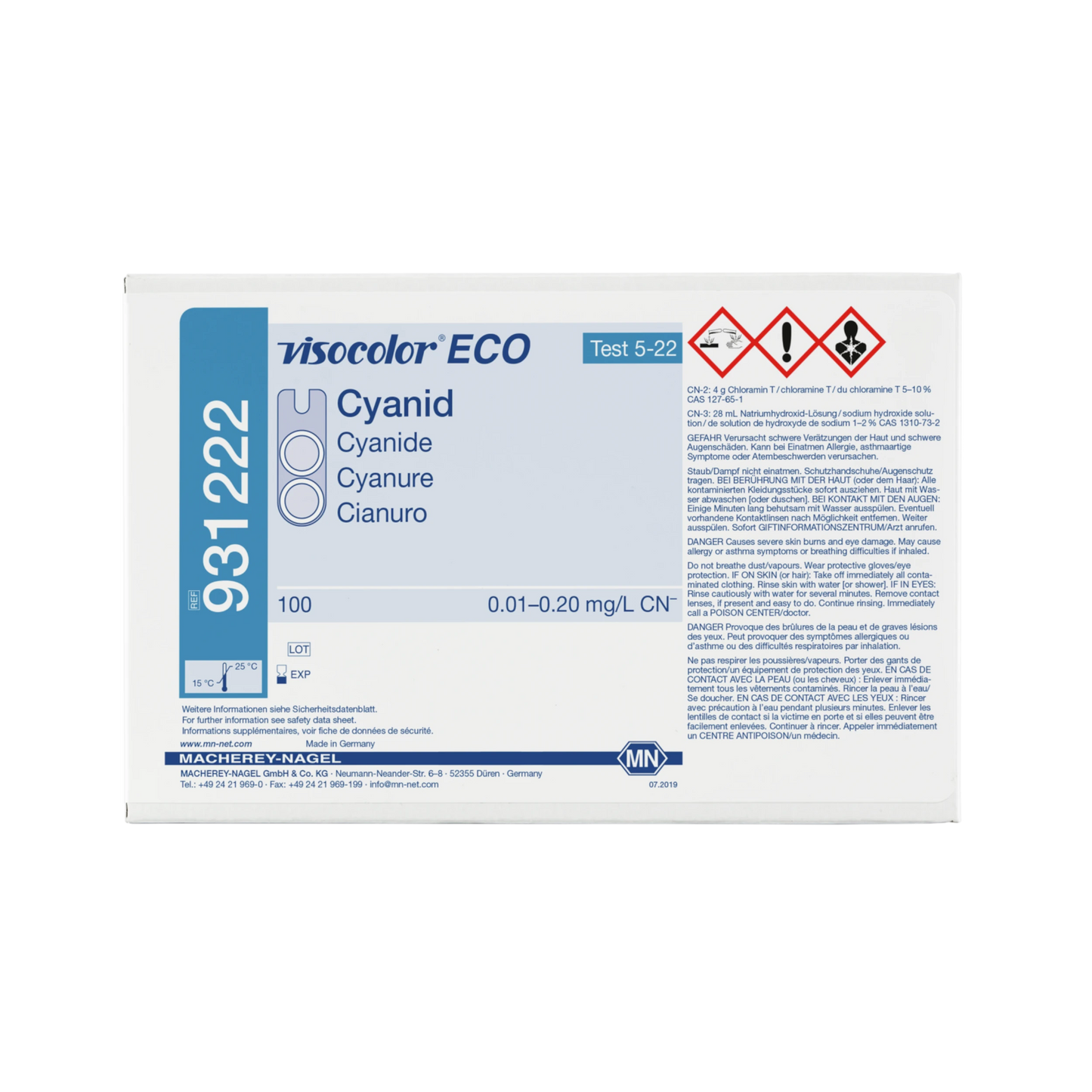 MACHEREY-NAGEL Kolorimetrischer Test VISOCOLOR ECO Cyanid, Nachfüllpackung (931222)
