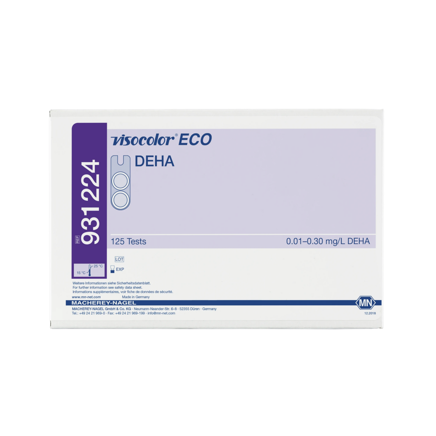 MACHEREY-NAGEL Kolorimetrischer Test VISOCOLOR ECO DEHA, Nachfüllpackung (931224)