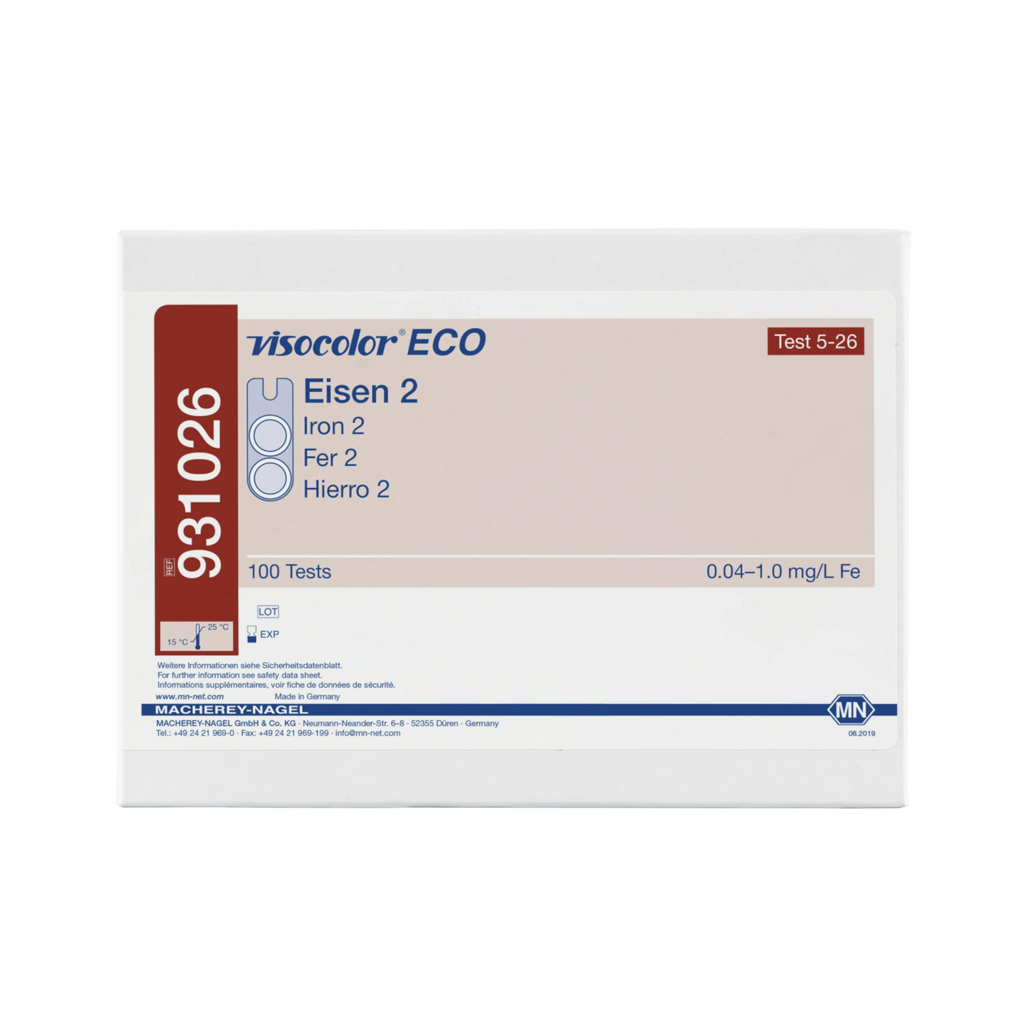 MACHEREY-NAGEL Kolorimetrischer Test VISOCOLOR ECO Eisen 2 (931026)