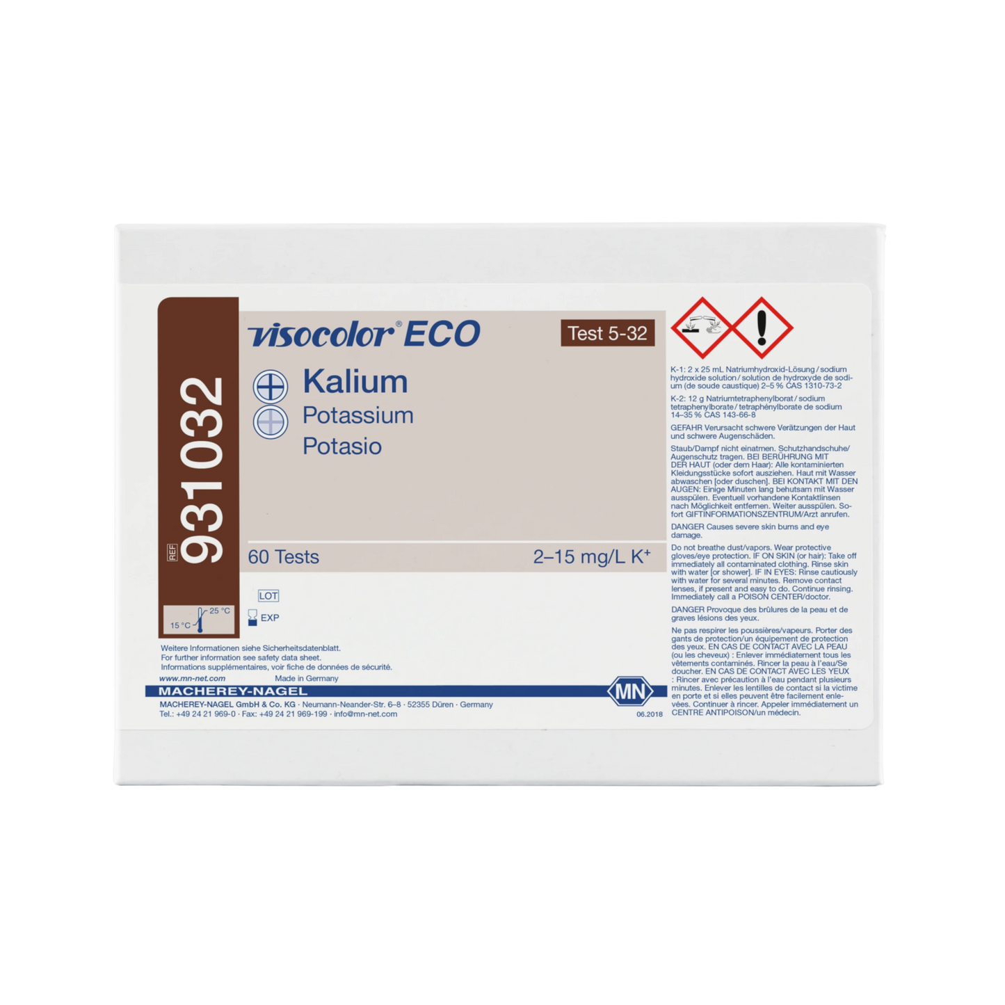 MACHEREY-NAGEL Kolorimetrischer Test VISOCOLOR ECO Kalium (931032)