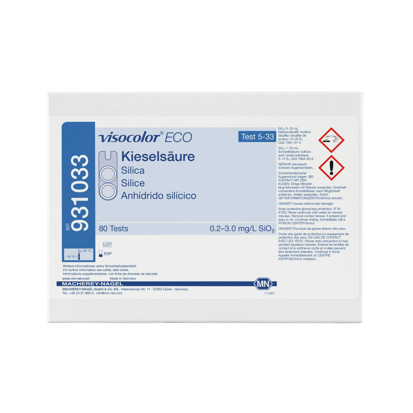 MACHEREY-NAGEL Kolorimetrischer Test VISOCOLOR ECO Kieselsäure (931033)