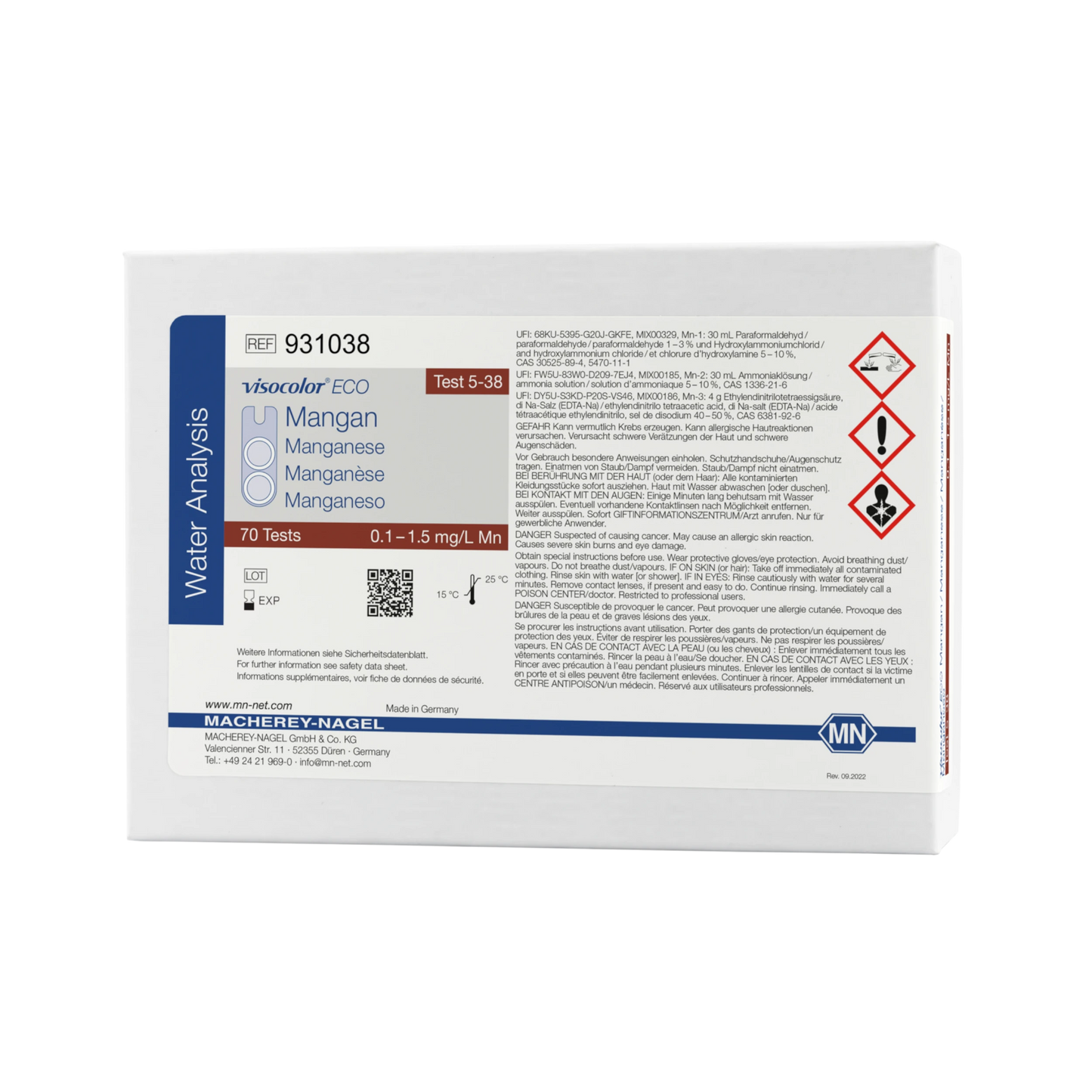 MACHEREY-NAGEL Kolorimetrischer Test VISOCOLOR ECO Mangan (931038)