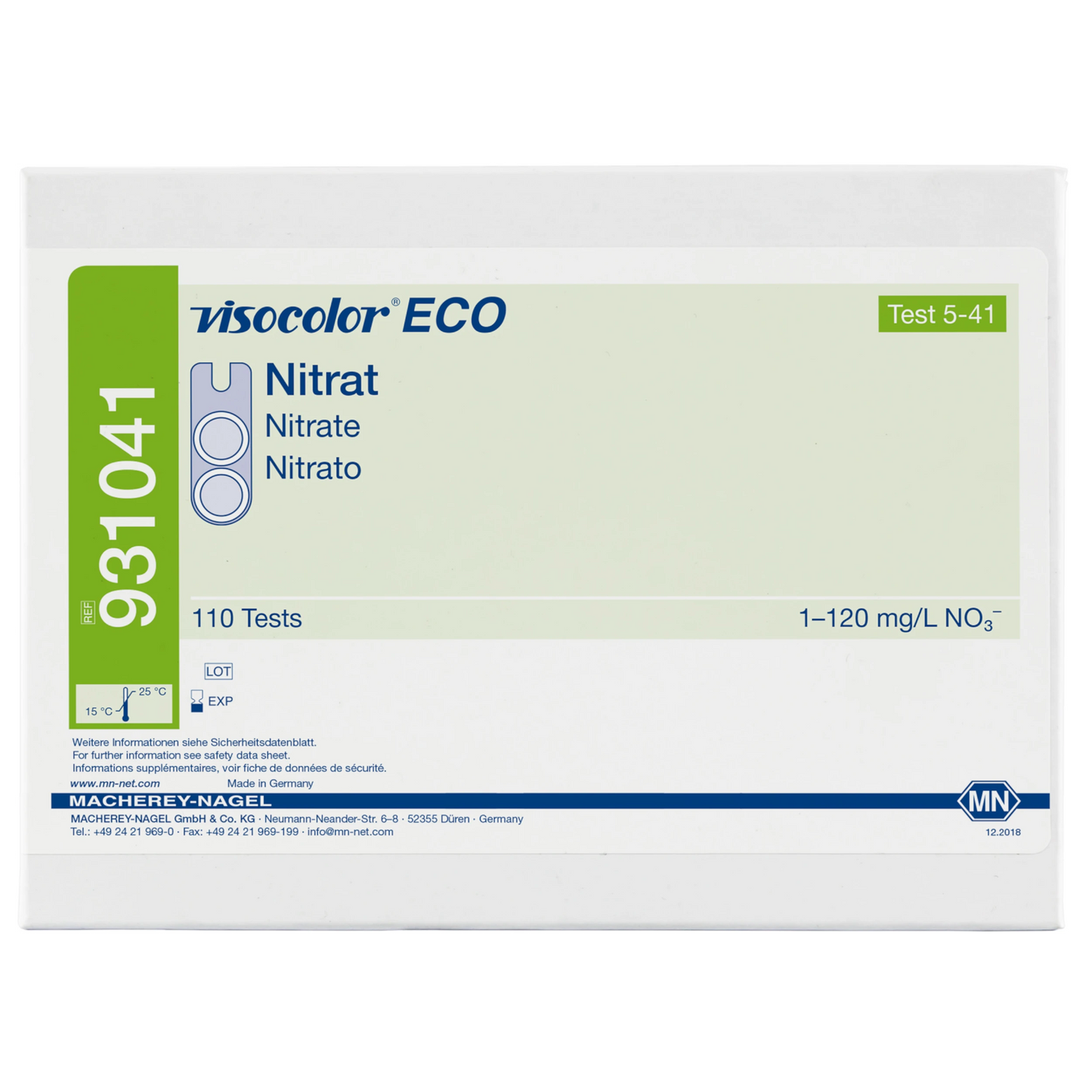 MACHEREY-NAGEL Kolorimetrischer Test VISOCOLOR ECO Nitrat (931041)