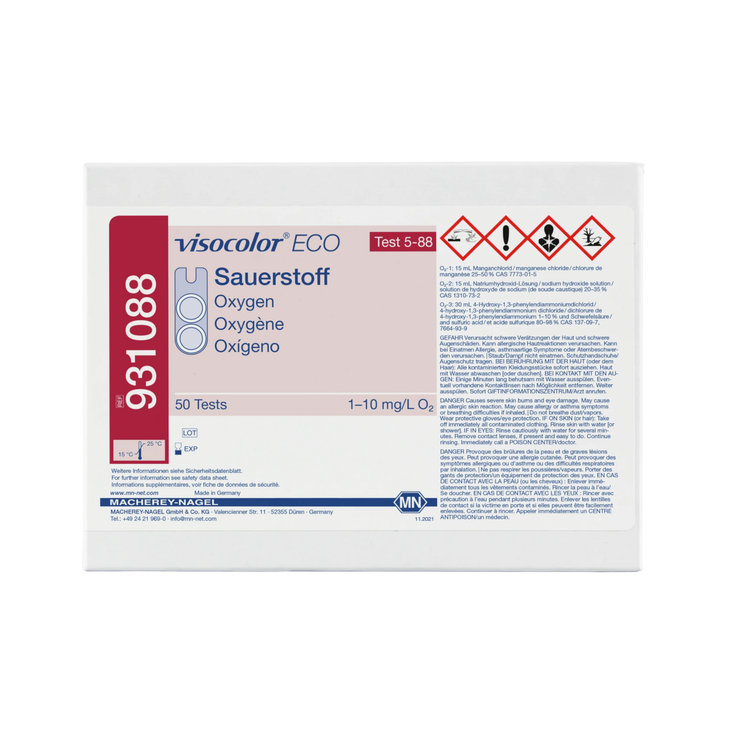 MACHEREY-NAGEL Kolorimetrischer Test VISOCOLOR ECO Sauerstoff (931088)