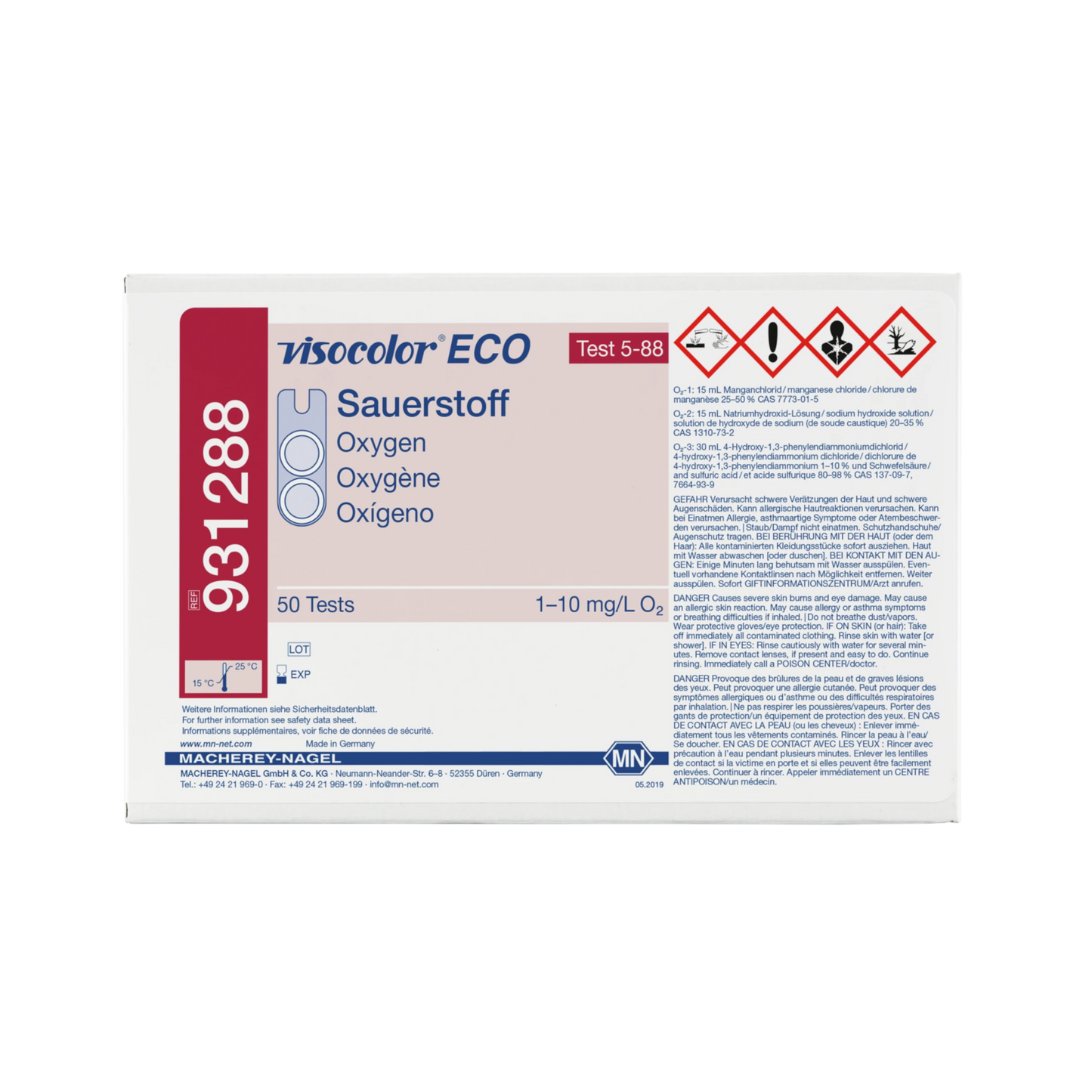 MACHEREY-NAGEL Kolorimetrischer Test VISOCOLOR ECO Sauerstoff, Nachfüllpackung (931288)