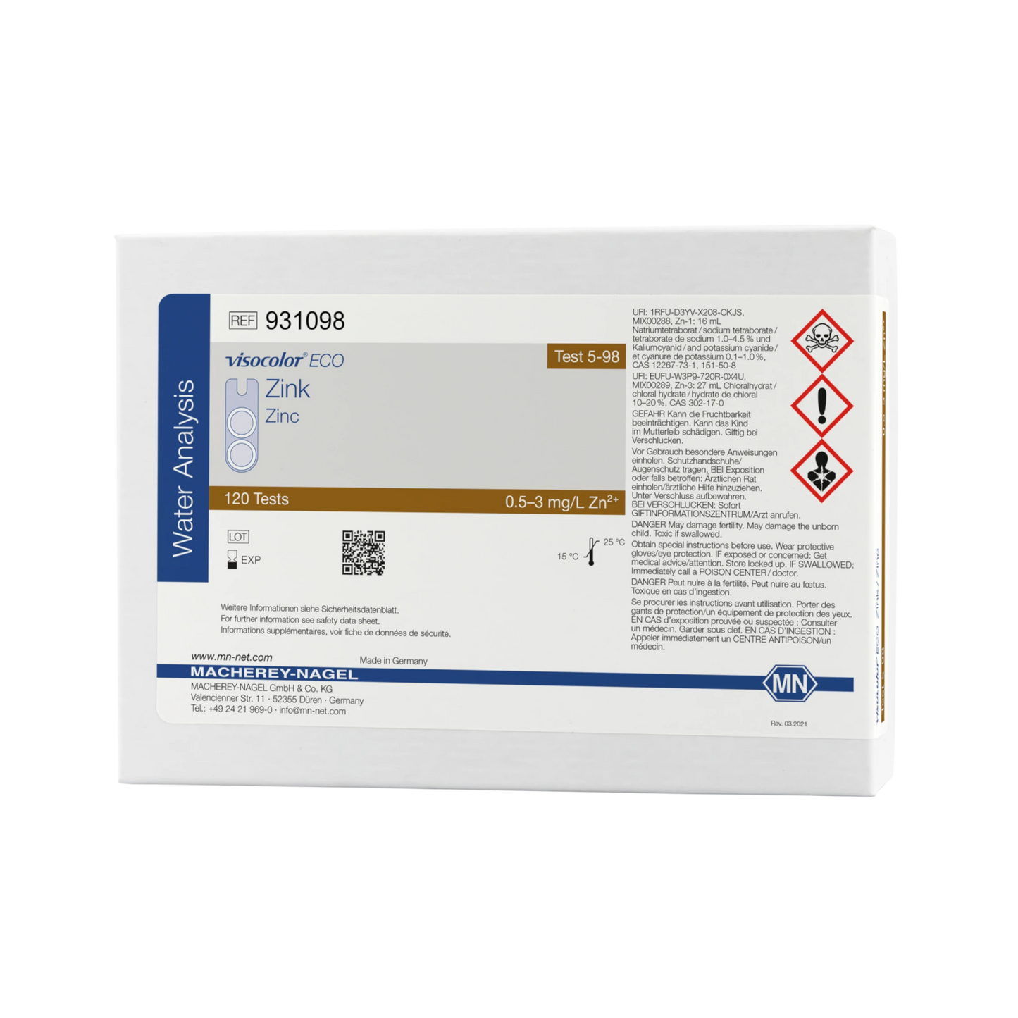 MACHEREY-NAGEL Kolorimetrischer Test VISOCOLOR ECO Zink (931098)