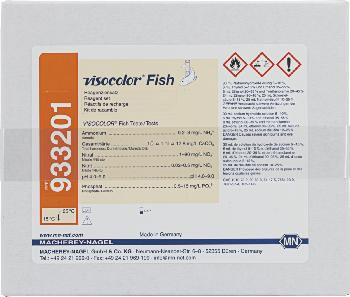 MACHEREY-NAGEL VISOCOLOR Fish Analysenkoffer für Fischereigewässer - Nachfüllpackung