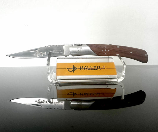 Messerständer aus Plexiglas für Sammlermesser der Firma Haller