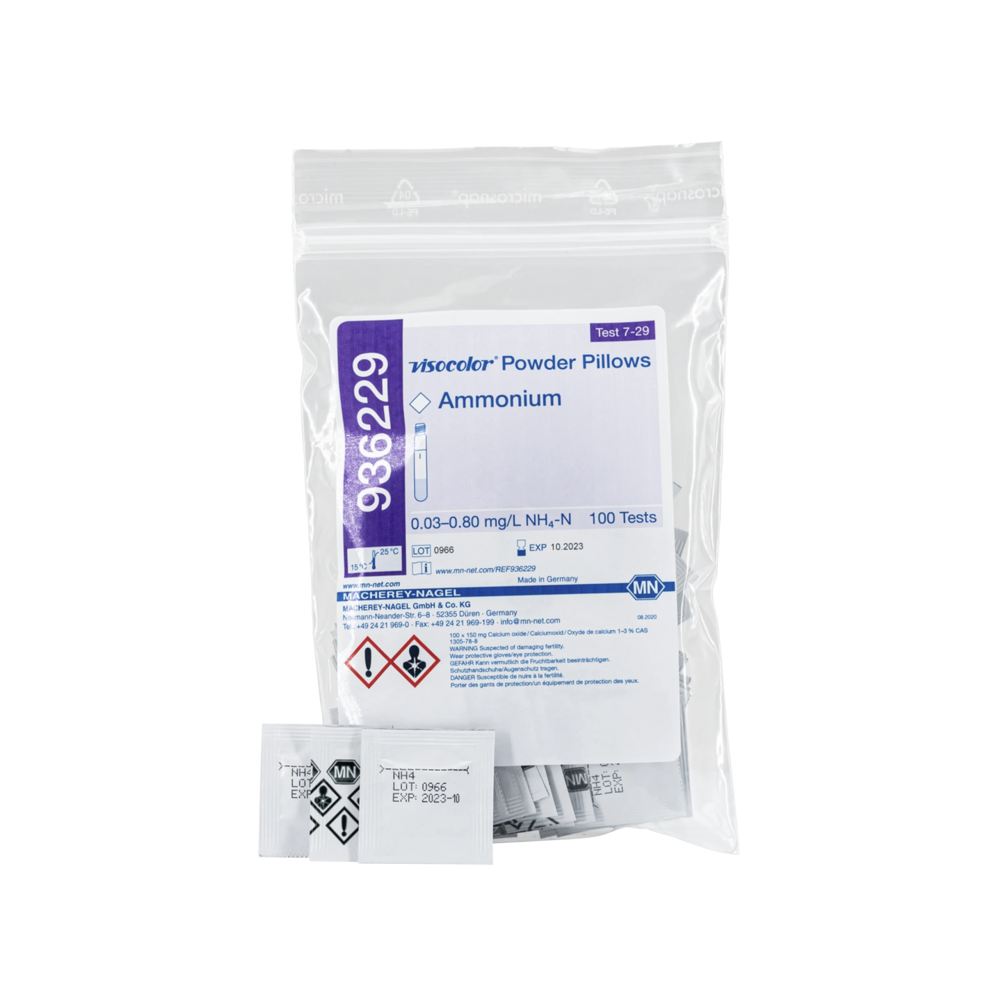 MACHEREY-NAGEL VISOCOLOR Powder Pillows Ammonium - 100 photometrische Teste (936229)