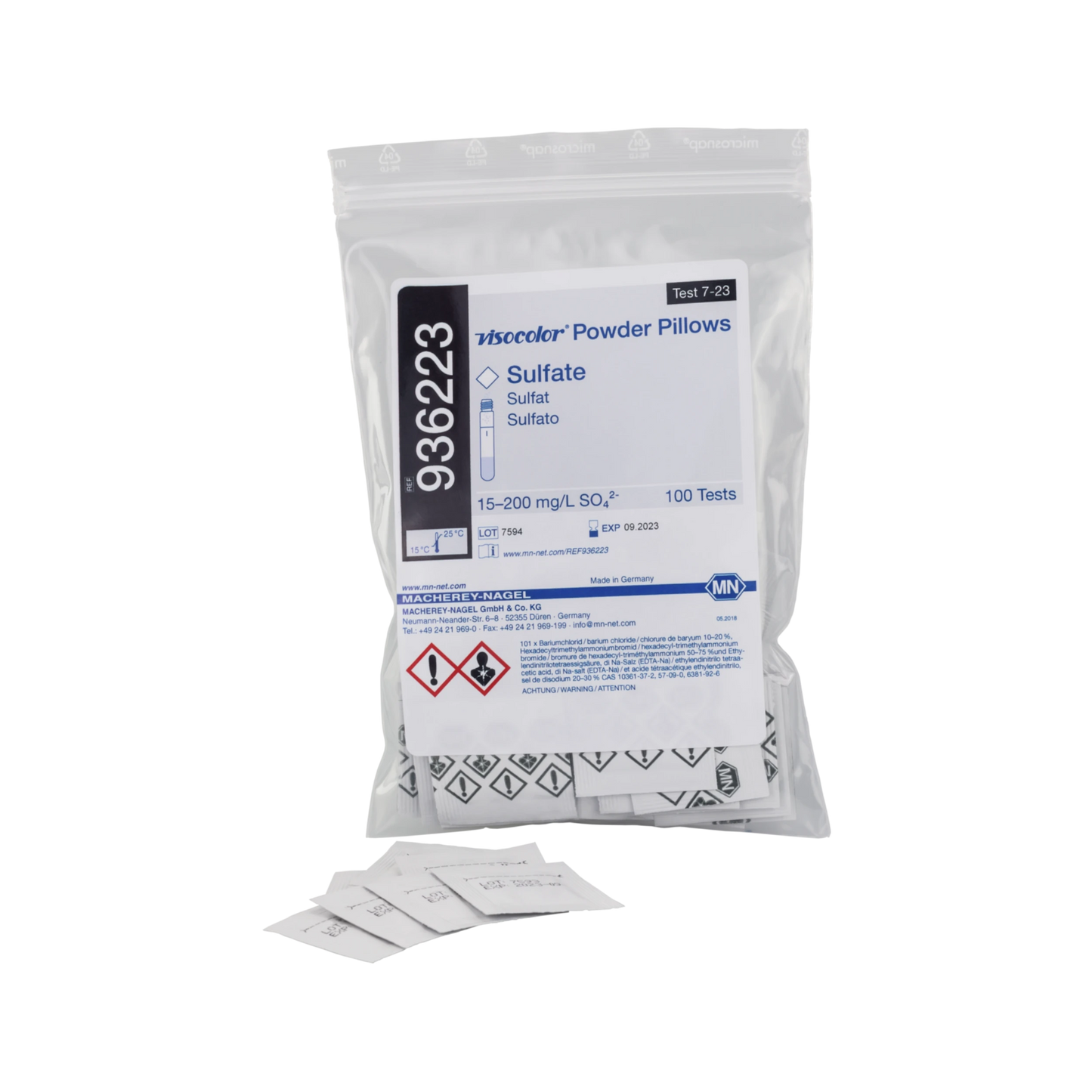 MACHEREY-NAGEL VISOCOLOR Powder Pillows Sulfat - 100 photometrische Teste (936223)