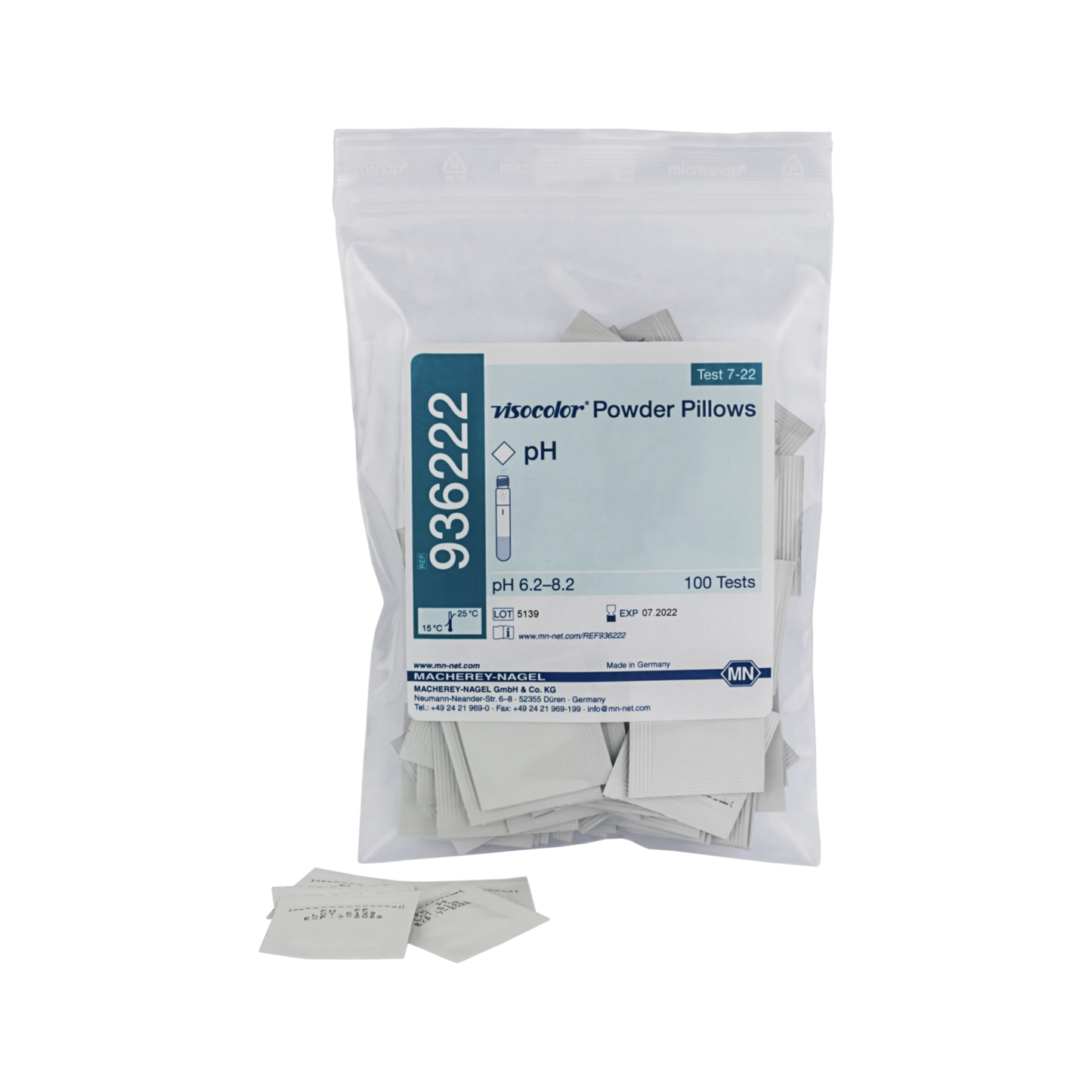 MACHEREY-NAGEL VISOCOLOR Powder Pillows pH - 100 photometrische Teste (936222)