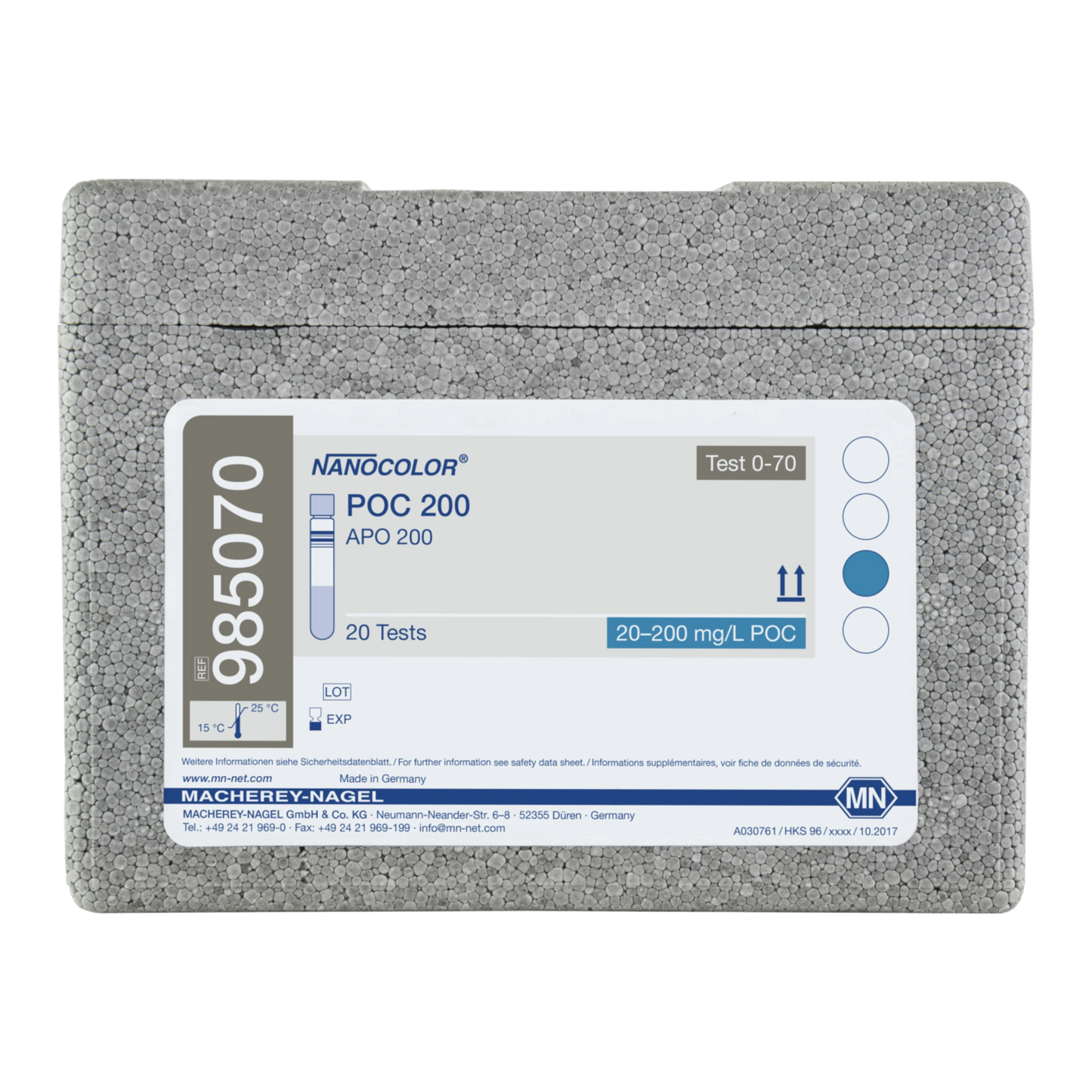 MACHEREY-NAGEL NANOCOLOR Rundküvettentest POC 200 (985070)