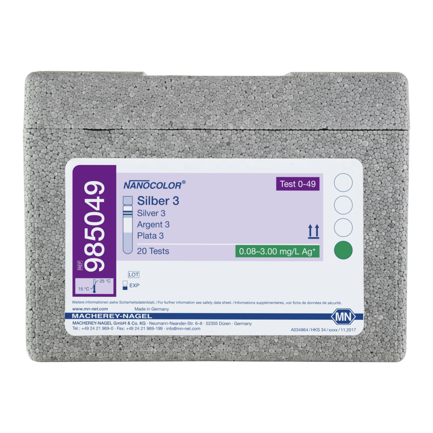 MACHEREY-NAGEL NANOCOLOR Rundküvettentest Silber 3 (985049)