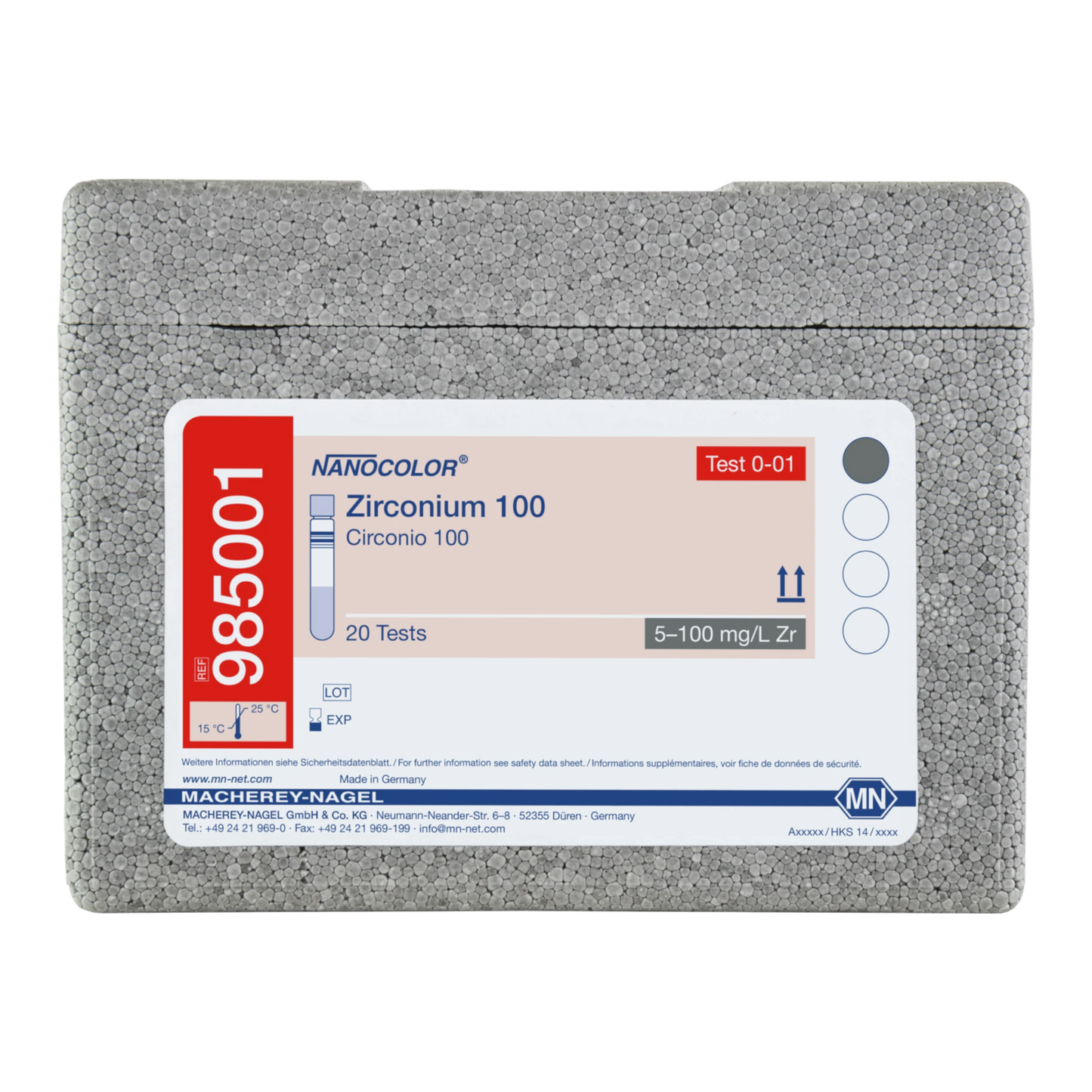 MACHEREY-NAGEL NANOCOLOR Rundküvettentest Zirkonium 100 (985001)