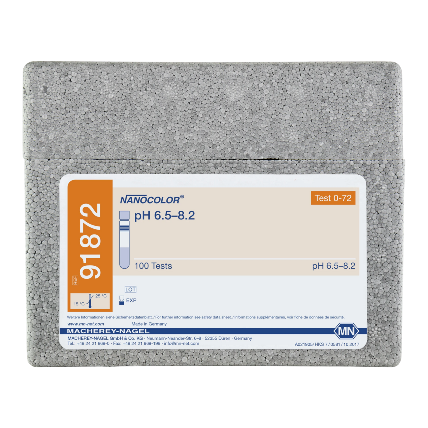 MACHEREY-NAGEL NANOCOLOR Rundküvettentest pH 6,5−8,2 (91872)