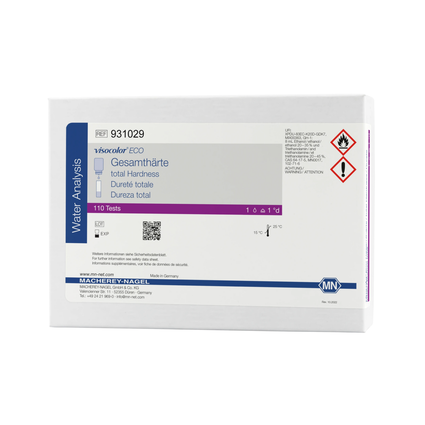 MACHEREY-NAGEL Titrimetrischer Test VISOCOLOR ECO Gesamthärte (931029)