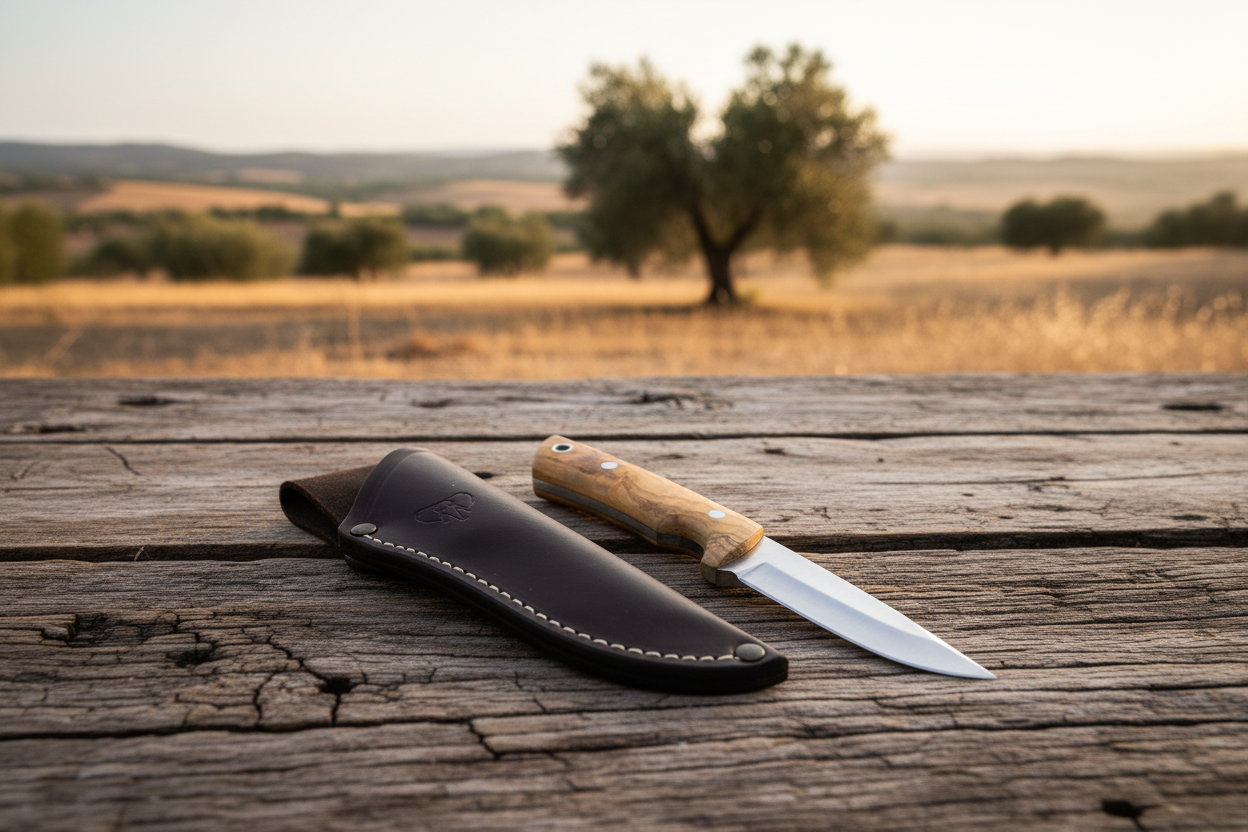 Made in Spain: Das Udeman Messer ist äußerst solide und haltbar.