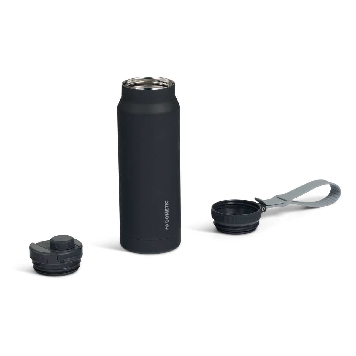 Dometic Chug Bottle Thermoskanne (dunkelgrau) – 1 l mit Fischmotiv | Exklusiv im DAFV.Shop