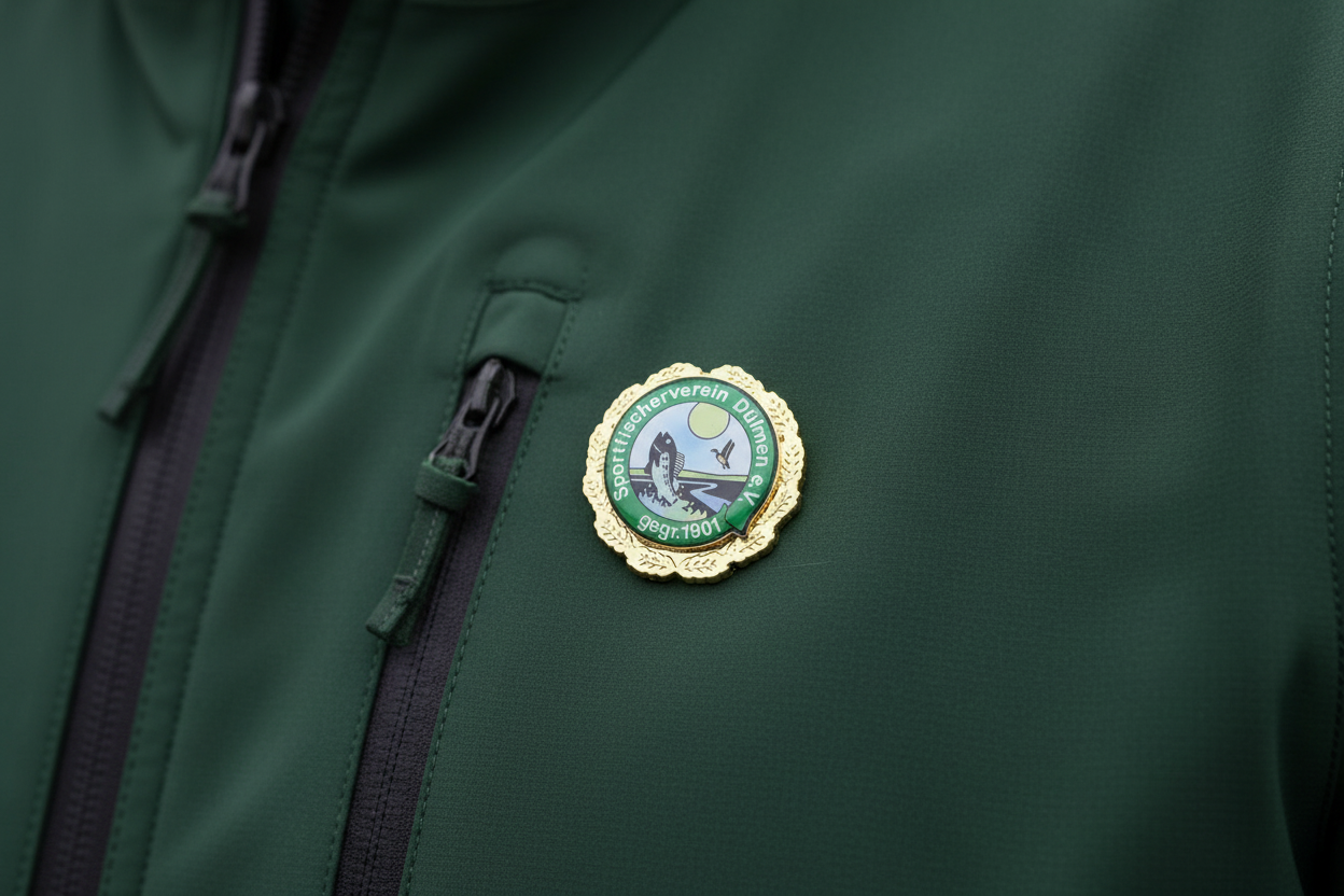 Die neue Anstecknadel des Sportanglervereins Dülmen e.V. 1901.