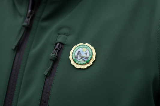 Die neue Anstecknadel des Sportanglervereins Dülmen e.V. 1901.