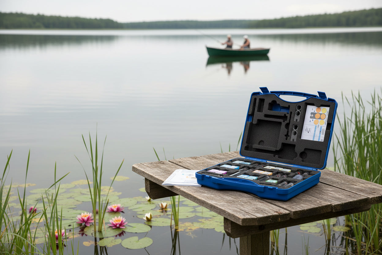 Ideal für die Gewässeranalyse durch den Angelverein: der Analysekoffer VISOCOLOR ECO.