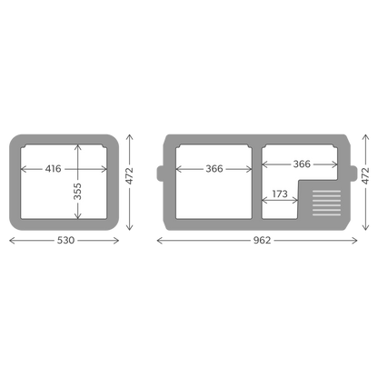 Dometic CFX5 95DZ Kompressor-Kühlbox – 94 l, Dual Zone