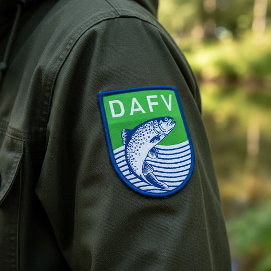 Das DAFV-Verbandsabzeichen ist ein klassischer Stoffaufnäher in sehr guter Qualität.