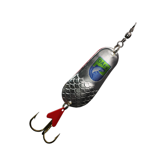 22 Gramm ist dieser sehr fängige Effet-Blinker mit DAFV-Logo schwer.