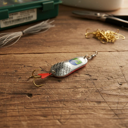 Der klassische Effzett-Blinker, 22 Gramm schwer, mit DAFV-Logo.