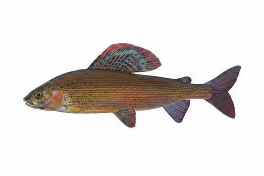 der Fisch Äsche, gezeichnet von Eric Otten