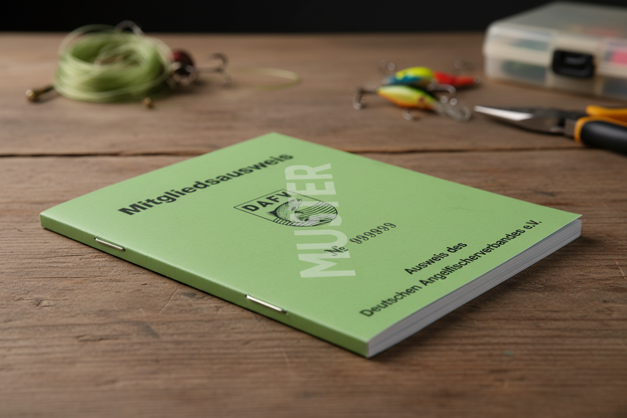 Vereine und Verbände können den DAFV Mitgliedsausweis, auch "Sportfischerpass" genannt, beim www.DAFV.shop beziehen.