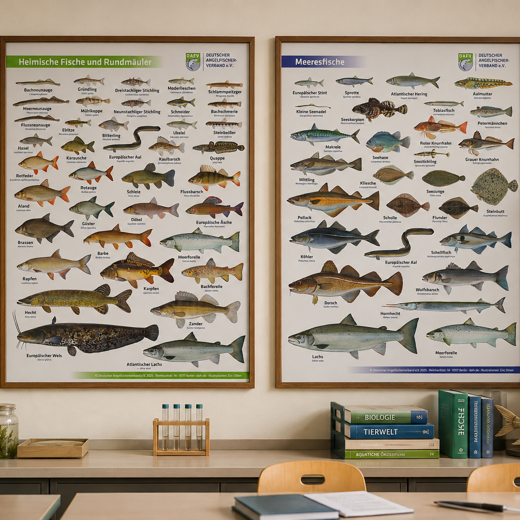 DAFV Fisch-Poster Bundle – Meeresfische und heimische Fische und Rundmäuler