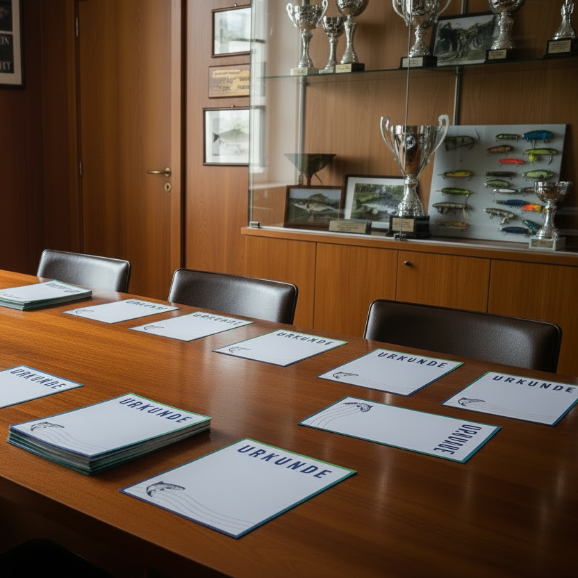 Diese Urkunde ist in den Farben des DAFV (CI) gehalten und das unterstreicht den offiziellen Charakter.