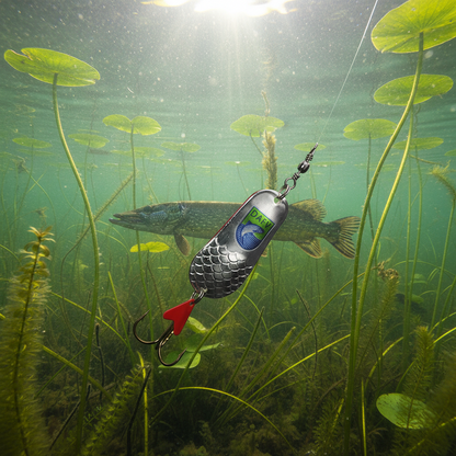 Der 22 Gramm schwere Effzett-Blinker mit DAFV-Logo.