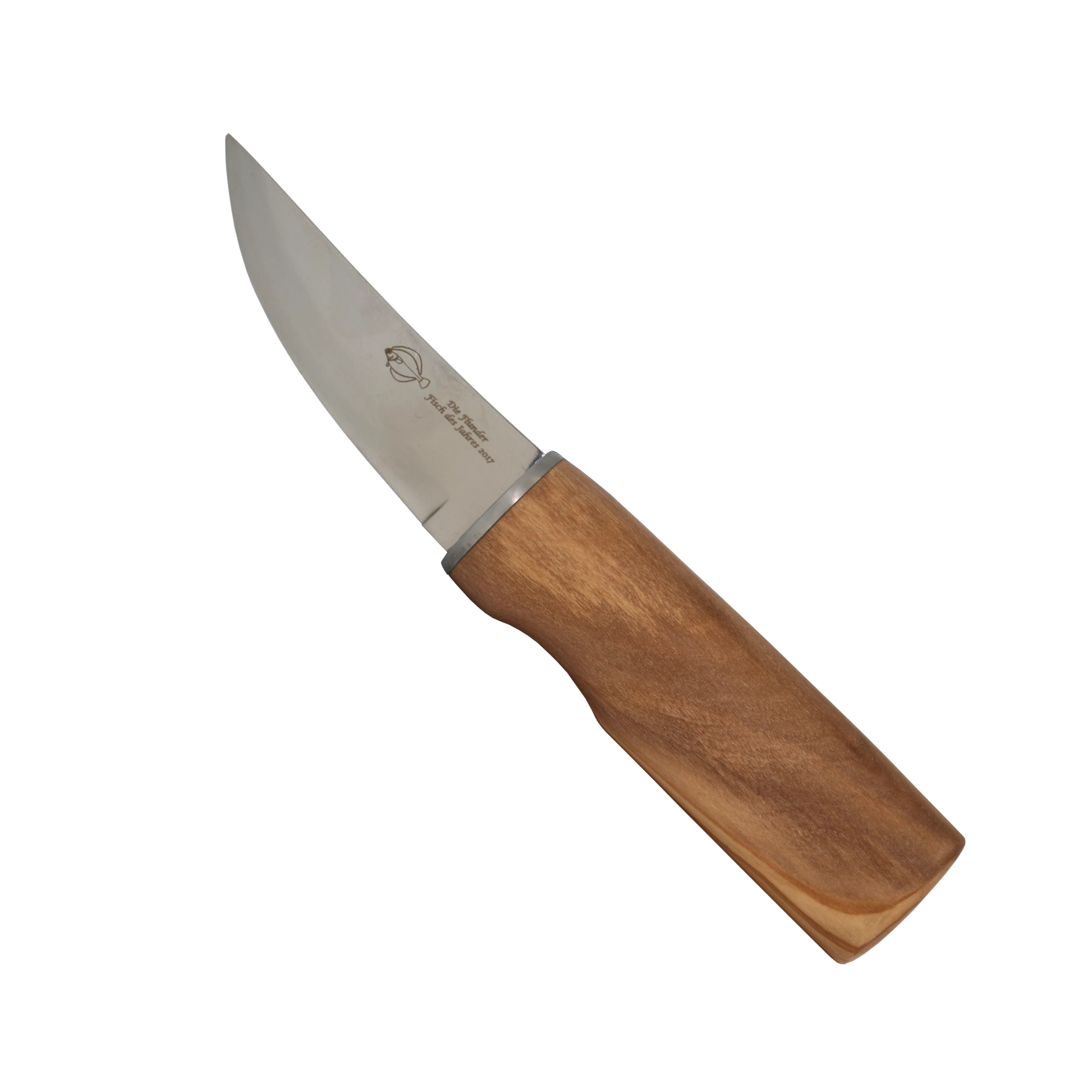 Das rustikale Messer zur Flunder,  Fisch des Jahres 2017, ist fast ausverkauft – es sind nur noch wenige Exemplare im www.DAFV.shop erhältlich.
