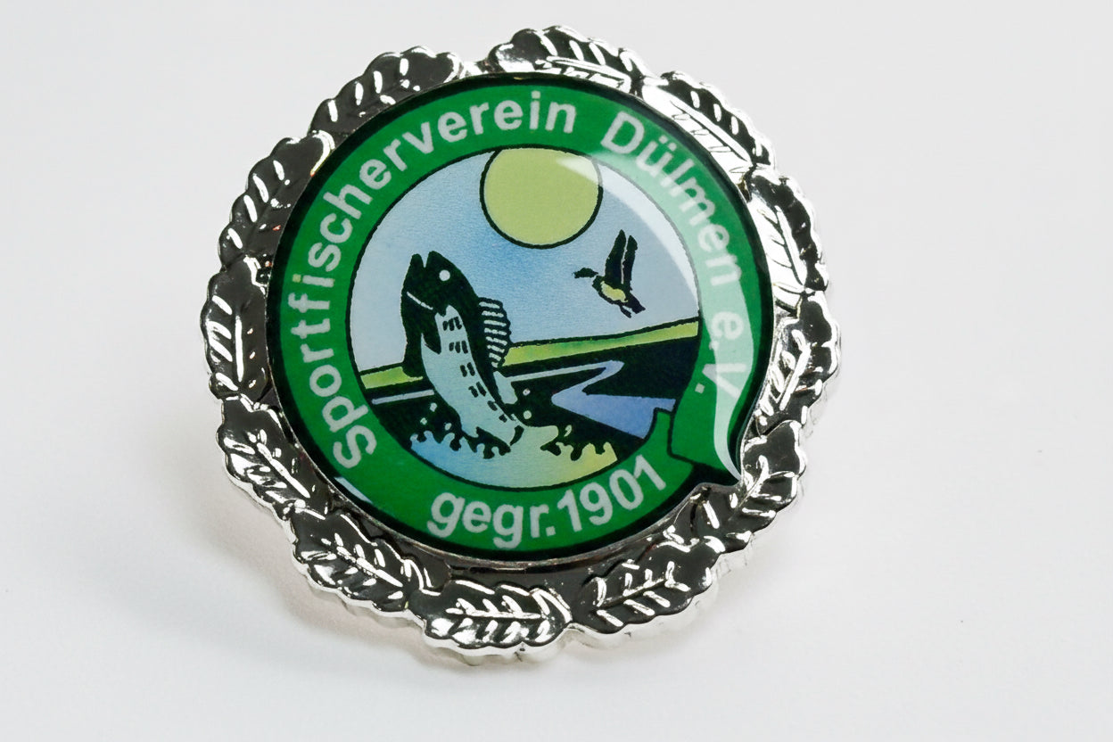 Anstecknadel für Angelverein und Landesanglerverband (Musterbeispiel)