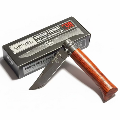 Opinel N°08 Luxe – Klassisches Taschenmesser mit Edelholzgriff