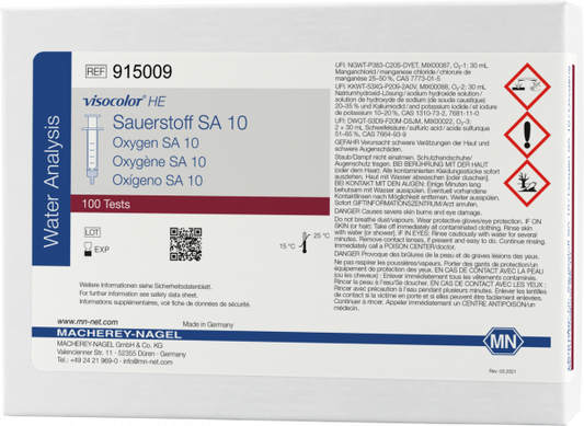 MACHEREY-NAGEL Titrimetrischer Test VISOCOLOR HE Sauerstoff SA 10 (915009)