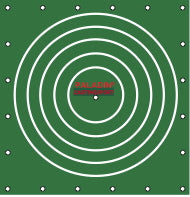 Grünes Arenbergtuch der Firma Paladin für den Castingsport mit den Maßen 340 cm x 340 cm