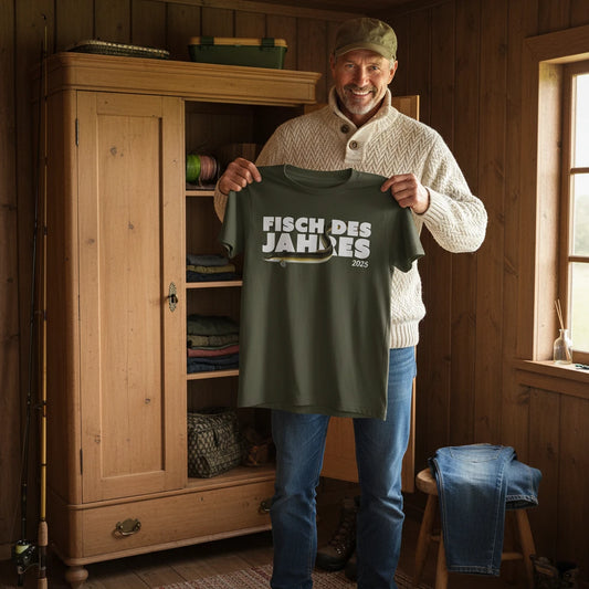 Kultig und eine echte Geschenkidee: Das T-Shirt Aal zum Fisch des Jahres 2025.