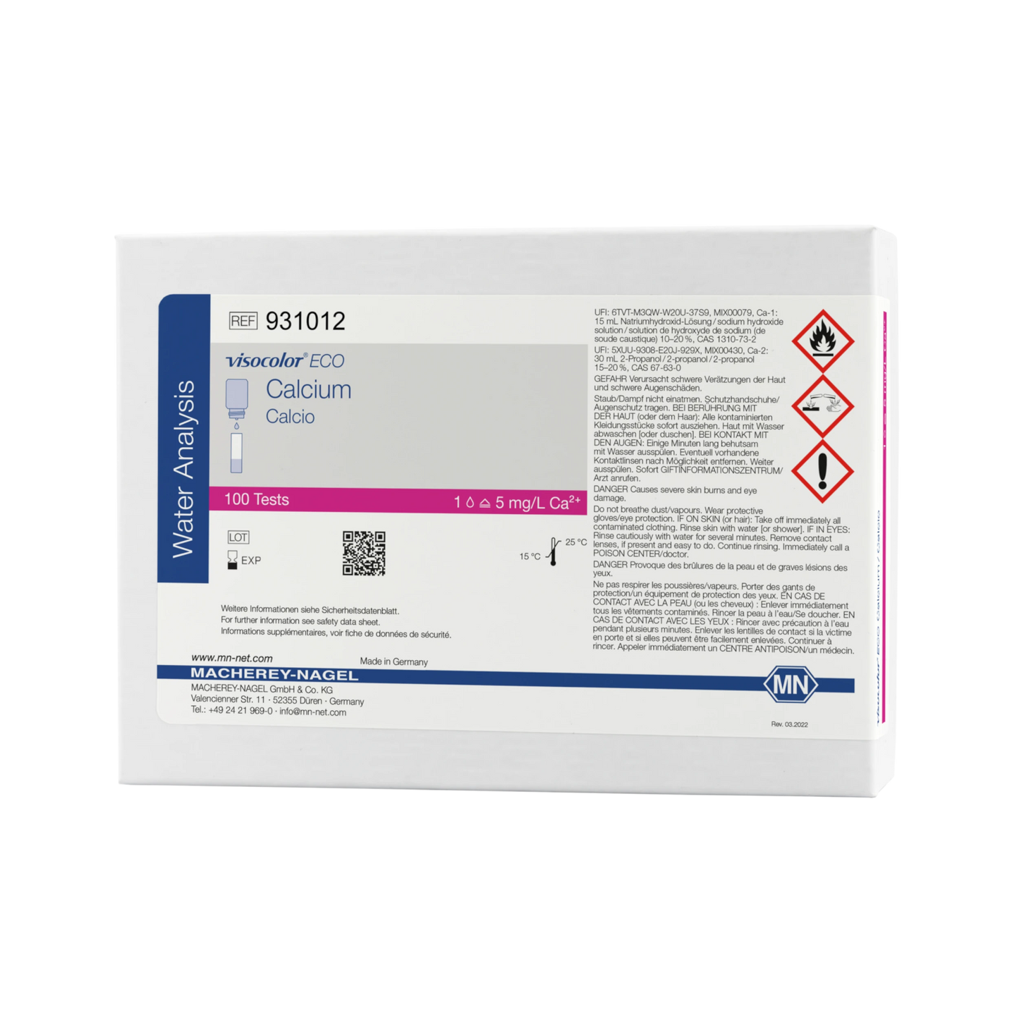 MACHEREY-NAGEL  Titrimetrischer Test VISOCOLOR ECO Calcium (931012)
