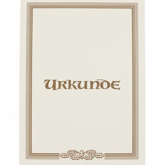 Die klassische Urkunde mit Eiche für Angler aus dem DAFV.Shop