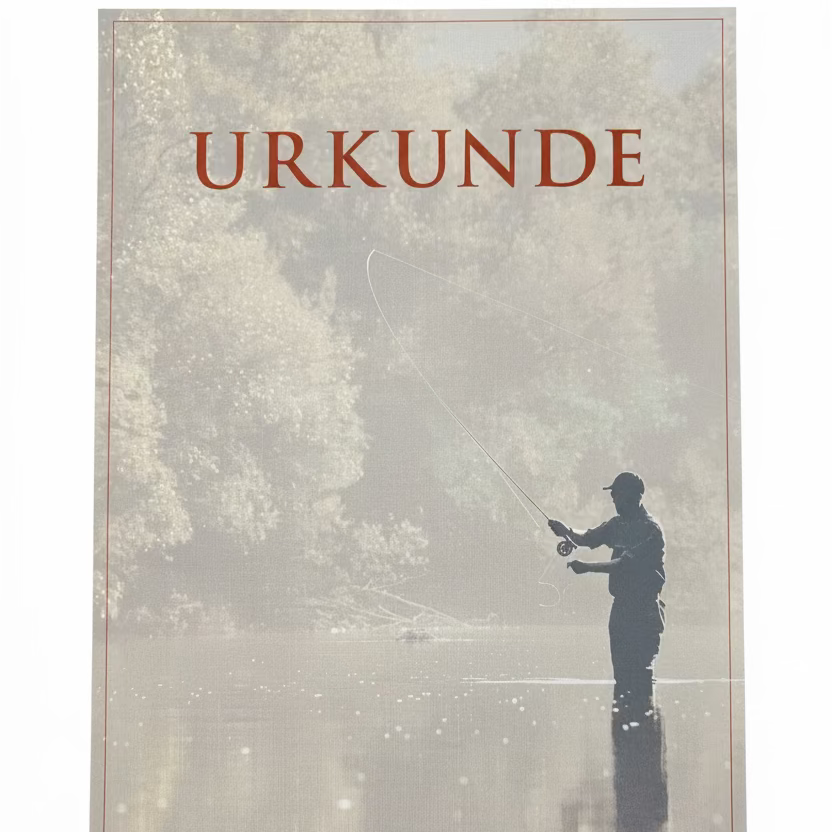 Die Urkunde "Fliegenfischen" für Fliegenfischer und andere Gewässerschützer aus dem DAFV.Shop.