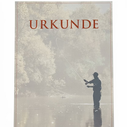 Die Urkunde "Fliegenfischen" für Fliegenfischer und andere Gewässerschützer aus dem DAFV.Shop.
