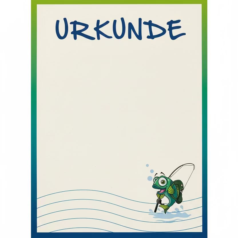 Die Urkunde "Funny Fish Hanno" für unsere Jungangler oder Schulprojekte aus dem DAFV.shop