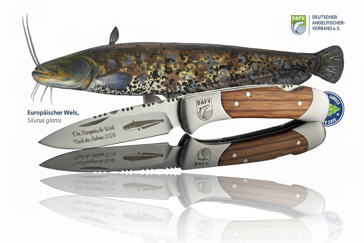Angebot: Messer PLUS Fisch-Poster zum Fisch des Jahres 2026 Europäischer Wels.