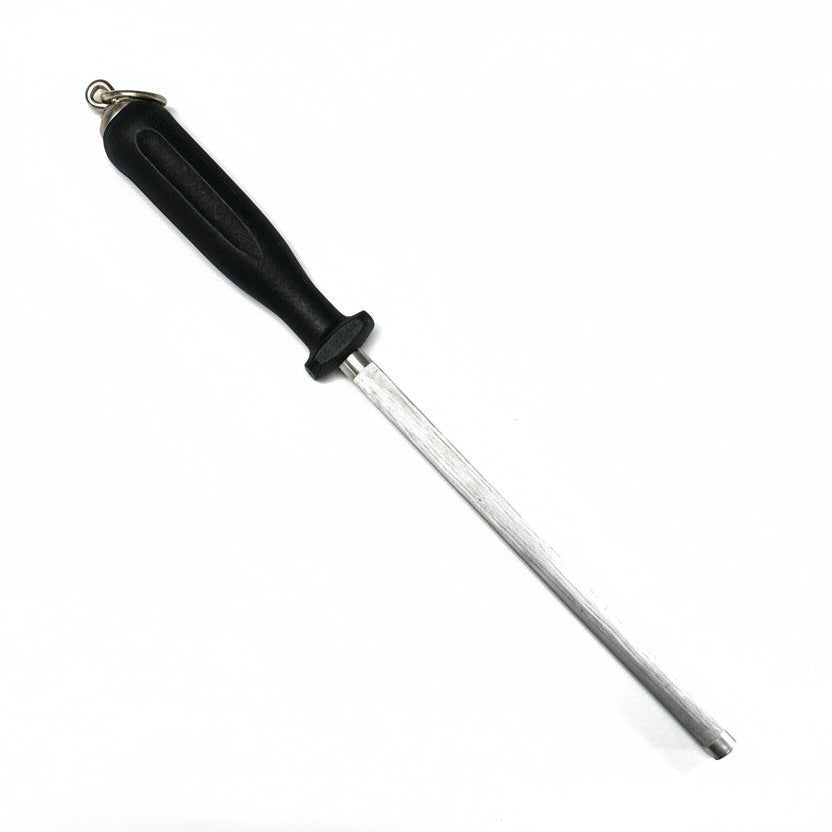 Mammut Wetzstahl 17 cm mit schwarzem Kunststoffgriff – Solinger Qualität für Angelmesser.
